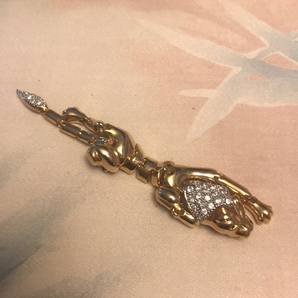 Lion Gold Movement Pin Vintage.